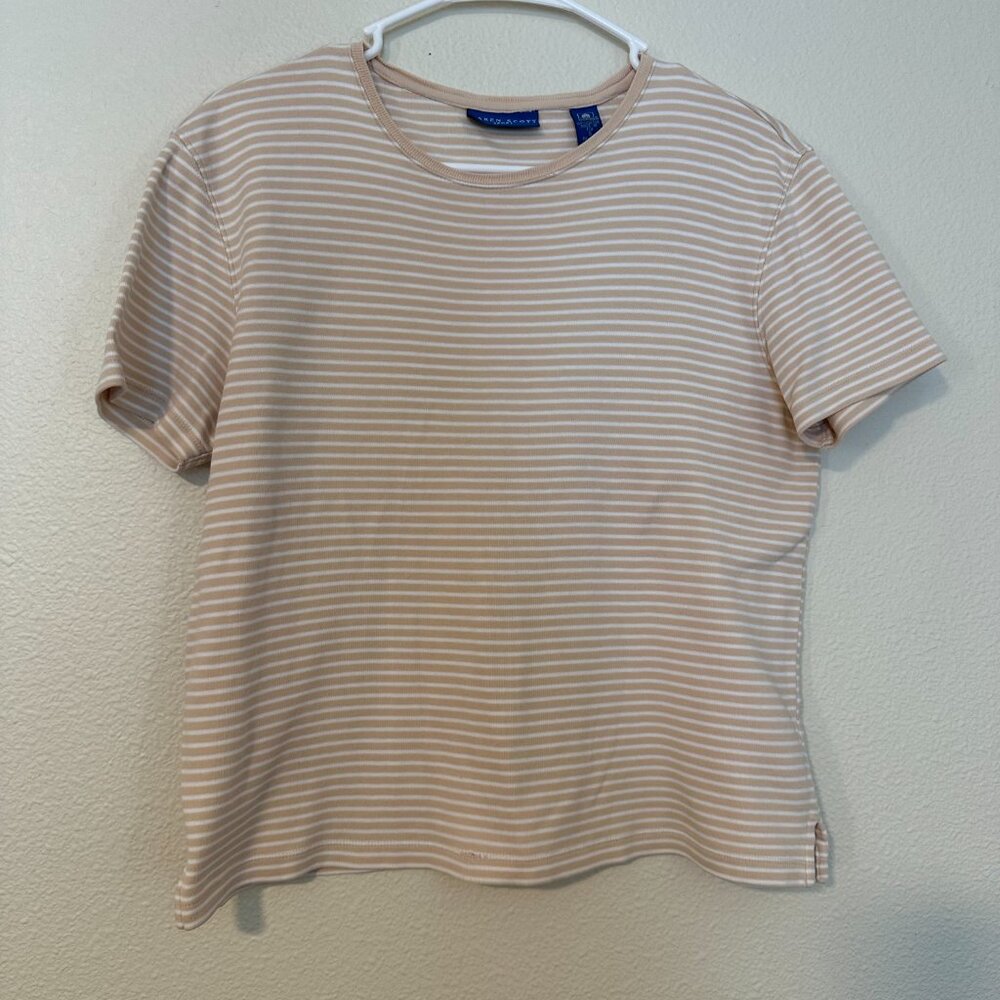 Karen Scott Sport Striped Shirt